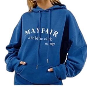 Mayfair Group Unisex Royal Blue Mayfair Althletic Club Embroidered Hoodie O/S